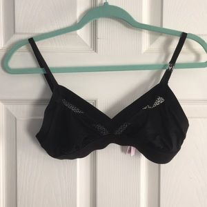 Lace-detailed Black Bralette